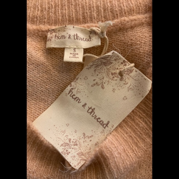 NWT Hem & Thread Soft Stripe Sweater sz S - Picture 4 of 5